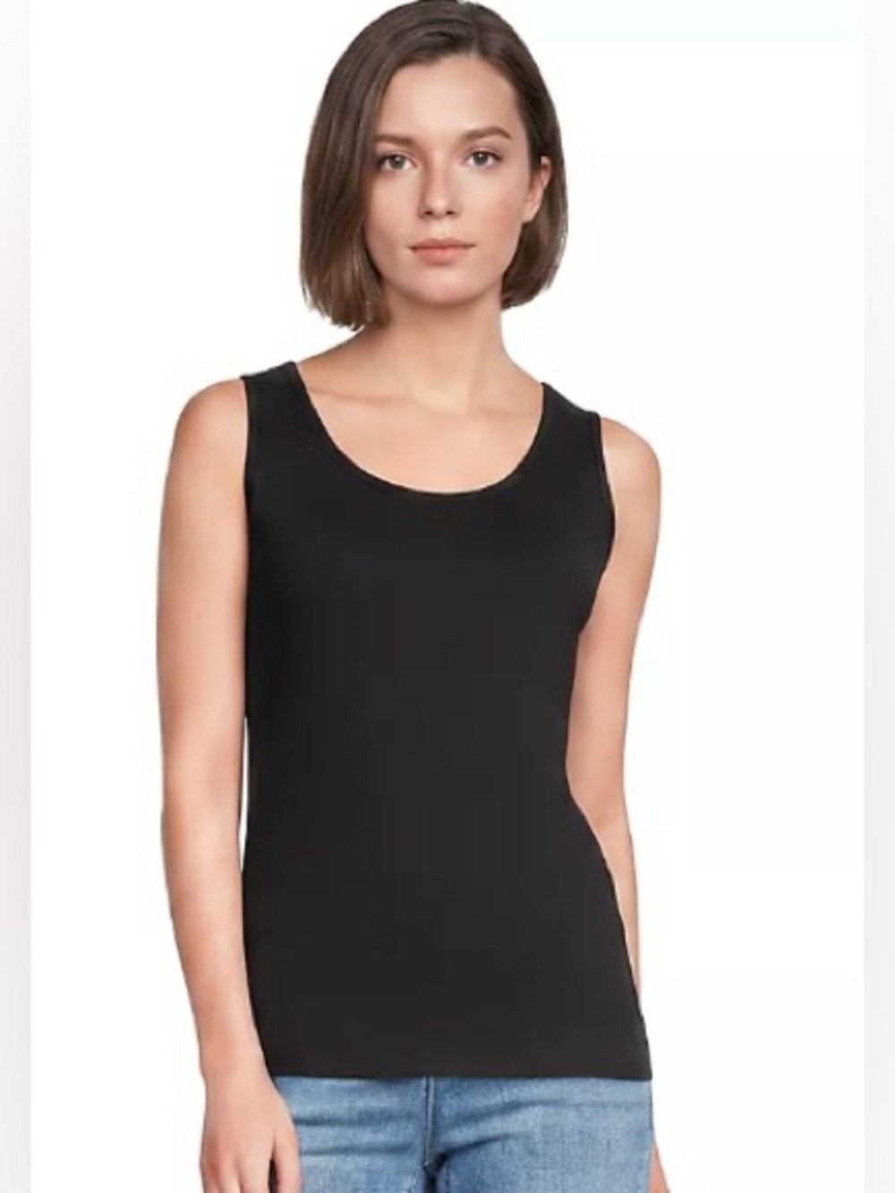 Classic Black Scoop Neck Tank Top
